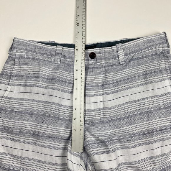 J.CREW Stanton 100% Linen Shorts Mens 32 Gray White - Picture 9 of 12